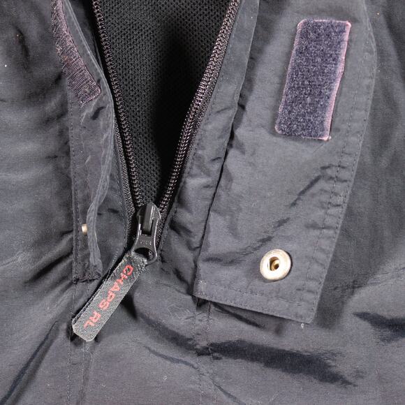 Chaps Ralph Lauren Jacket Mens Large Black Quarter Snap Pullover Windbreaker - Picture 5 of 9